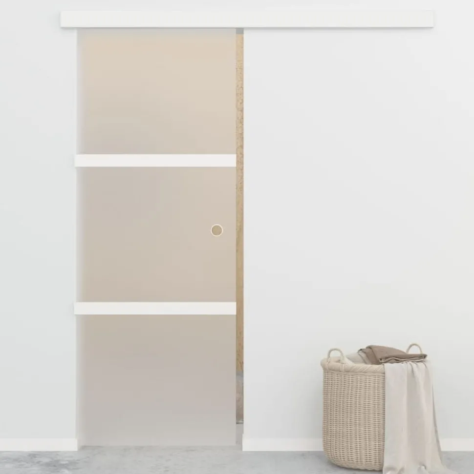 vidaXL Schuifdeur met zachte stops 76x205 cm ESG-glas en aluminium