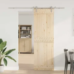 vidaXL Schuifdeur onderdelenset 183 cm roestvrij staal zilverkleurig