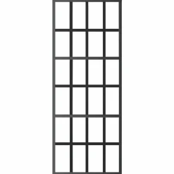 vidaXL Schuifdeur 76x205 cm ESG-glas en aluminium zwart