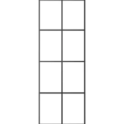 vidaXL Schuifdeur 76x205 cm ESG-glas en aluminium zwart