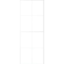 vidaXL Schuifdeur 76x205 cm ESG-glas en aluminium wit