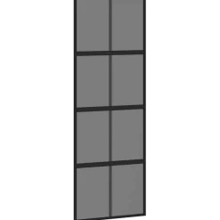 vidaXL Schuifdeur 76x205 cm gehard glas en aluminium zwart