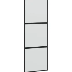 vidaXL Schuifdeur 76x205 cm gehard glas en aluminium zwart