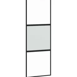 vidaXL Schuifdeur 76x205 cm gehard glas en aluminium zwart