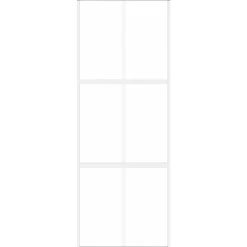 vidaXL Schuifdeur 76x205 cm gehard glas en aluminium wit