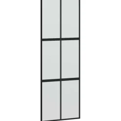 vidaXL Schuifdeur 76x205 cm gehard glas en aluminium zwart