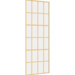 vidaXL Schuifdeur 76x205 cm helder ESG-glas en aluminium goudkleurig