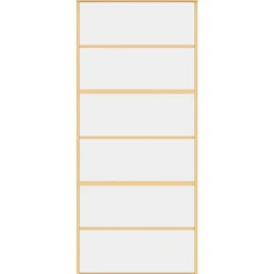 vidaXL Schuifdeur 90x205 cm helder ESG-glas en aluminium goudkleurig