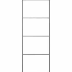 vidaXL Schuifdeur 76x205 cm mat ESG-glas en aluminium zwart