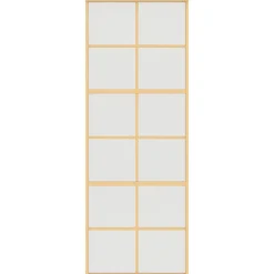 vidaXL Schuifdeur 76x205 cm mat ESG-glas en aluminium goudkleurig