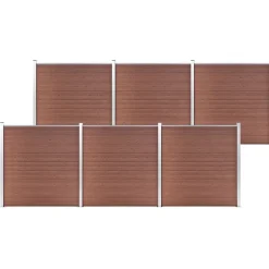 vidaXL Schutting 1045x186 cm HKC bruin