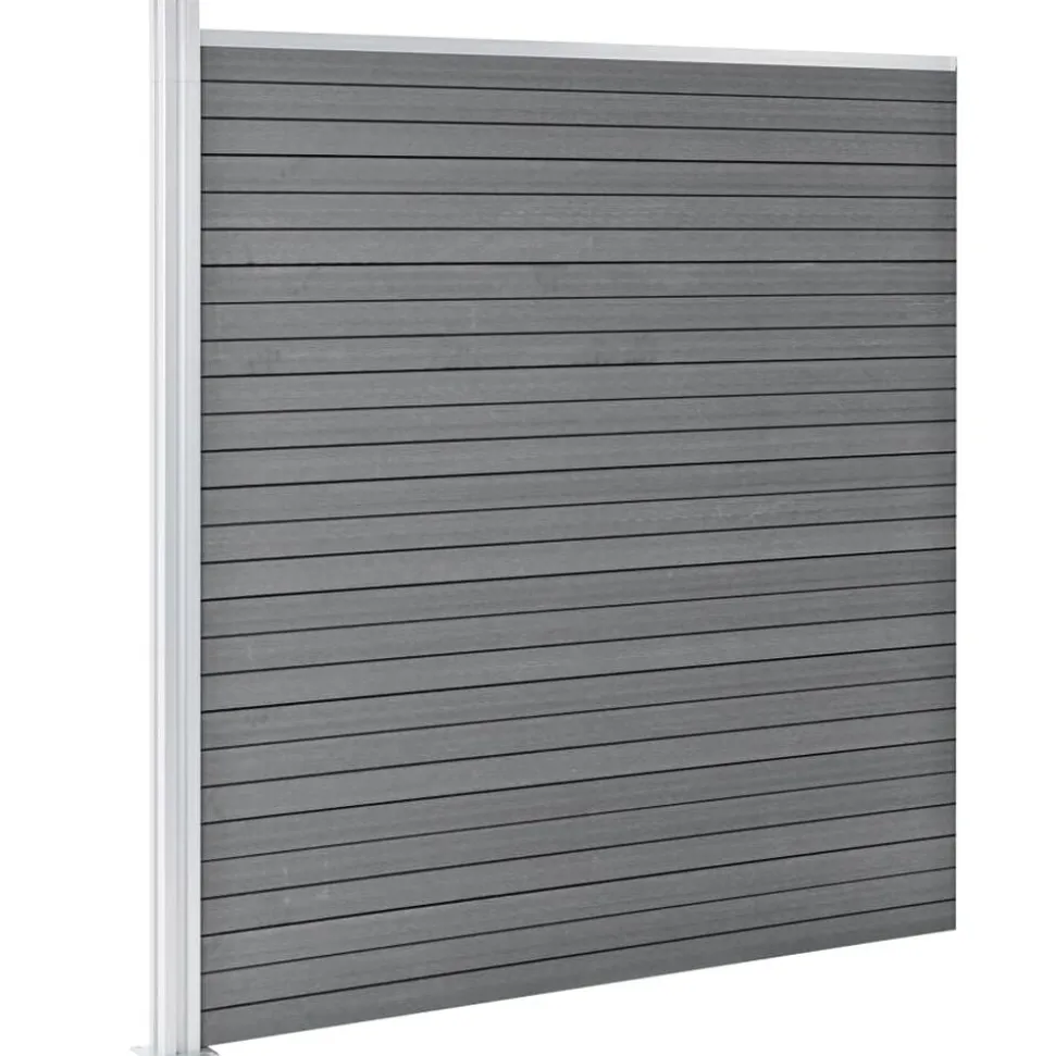vidaXL Schutting 1737x186 cm HKC grijs
