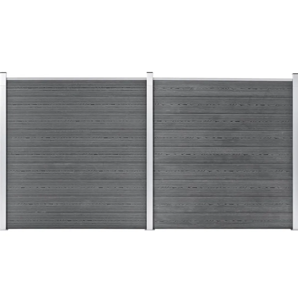 vidaXL Schutting 353x186 cm HKC grijs