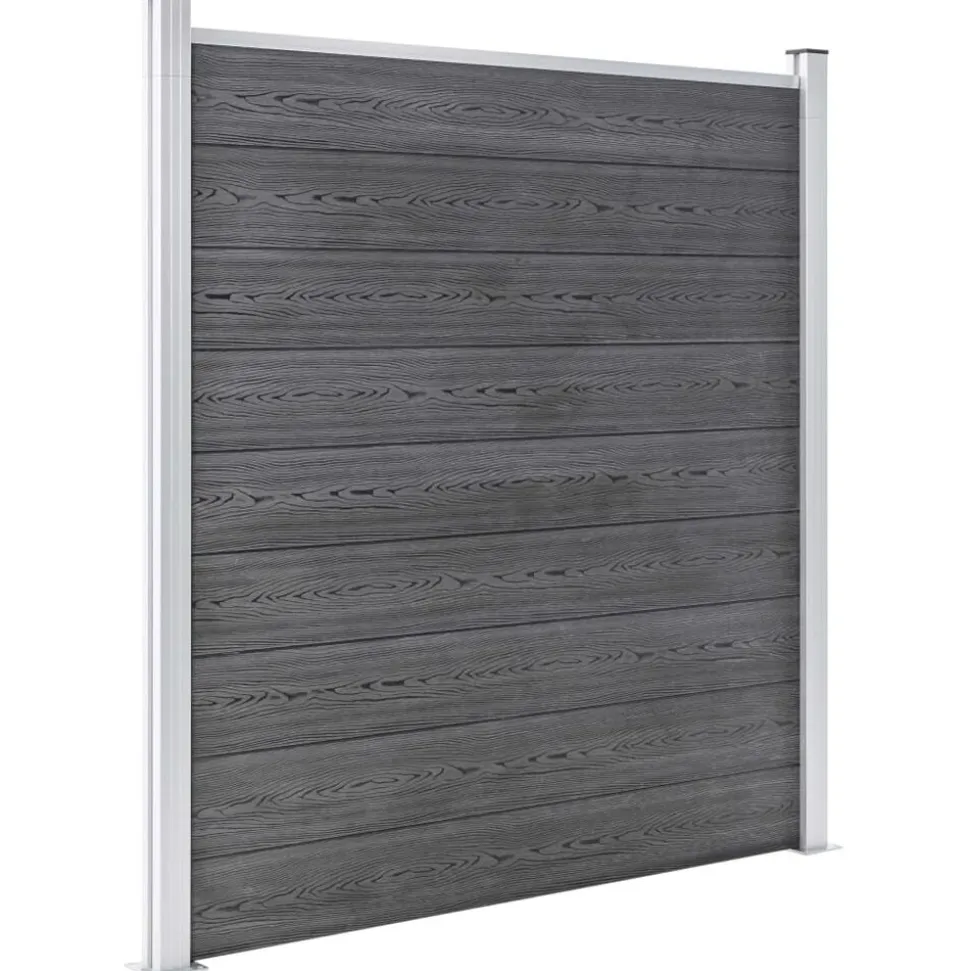 vidaXL Schutting 353x186 cm HKC grijs