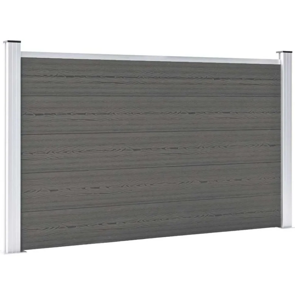 vidaXL Schutting 180x105 cm HKC grijs