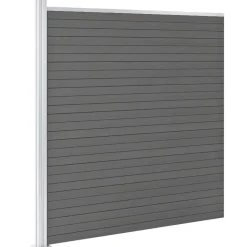 vidaXL Schutting 175x186 cm HKC grijs