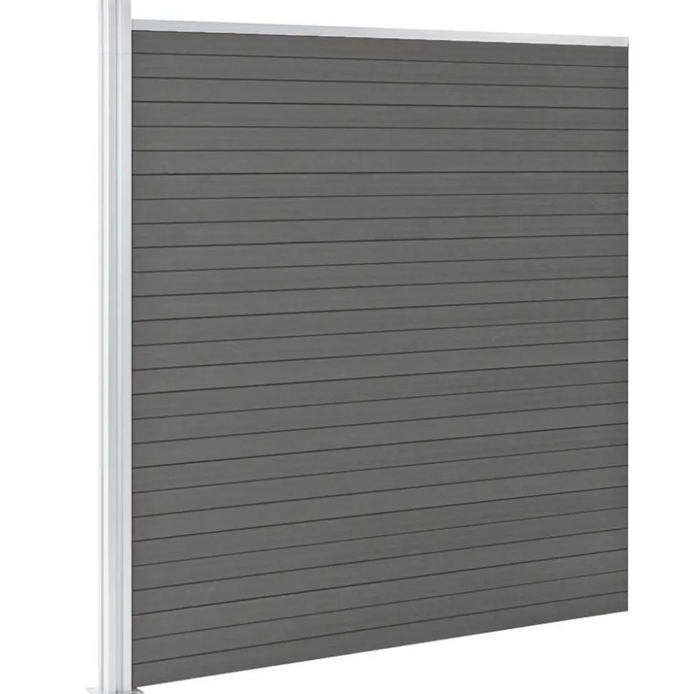 vidaXL Schutting 175x186 cm HKC grijs