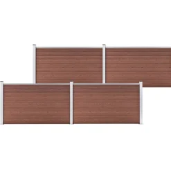 vidaXL Schutting 699x106 cm HKC bruin