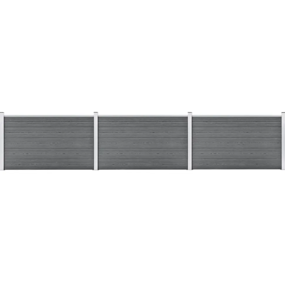 vidaXL Schutting 526x106 cm HKC grijs