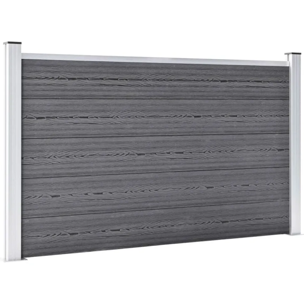 vidaXL Schutting 526x106 cm HKC grijs
