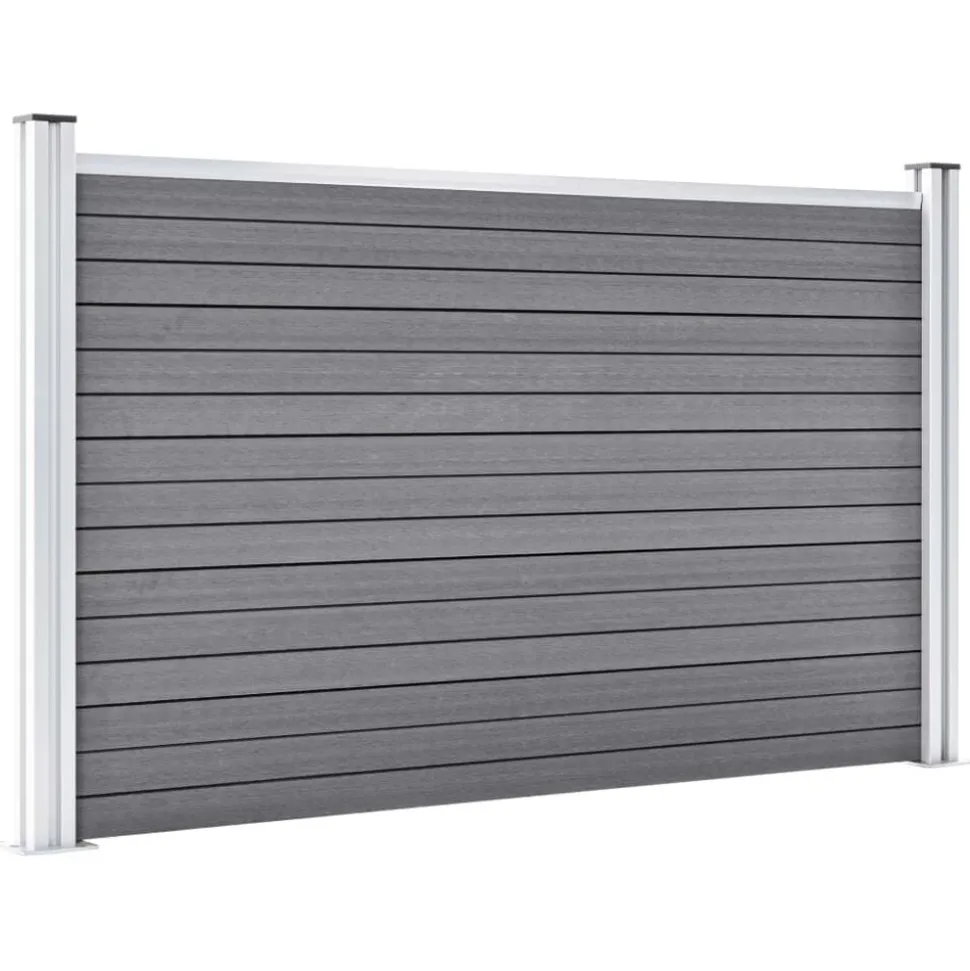 vidaXL Schutting 526x106 cm HKC grijs