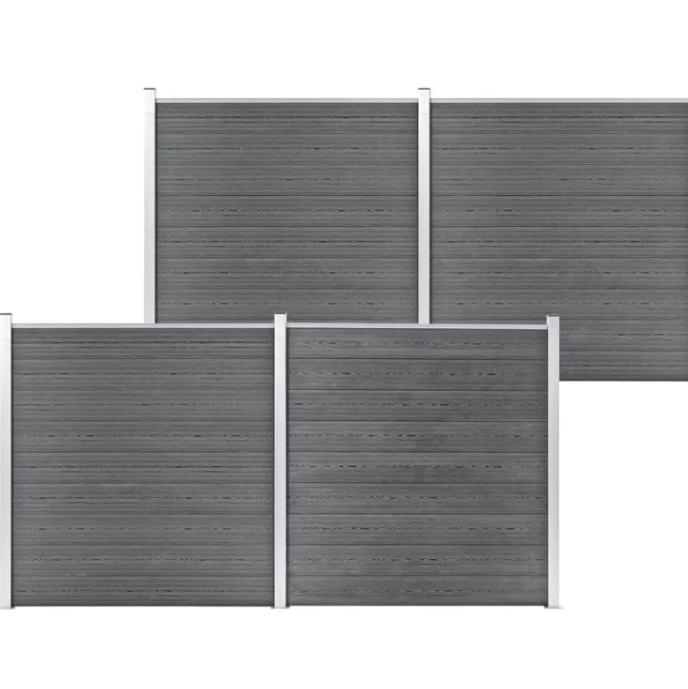 vidaXL Schutting 699x186 cm HKC grijs
