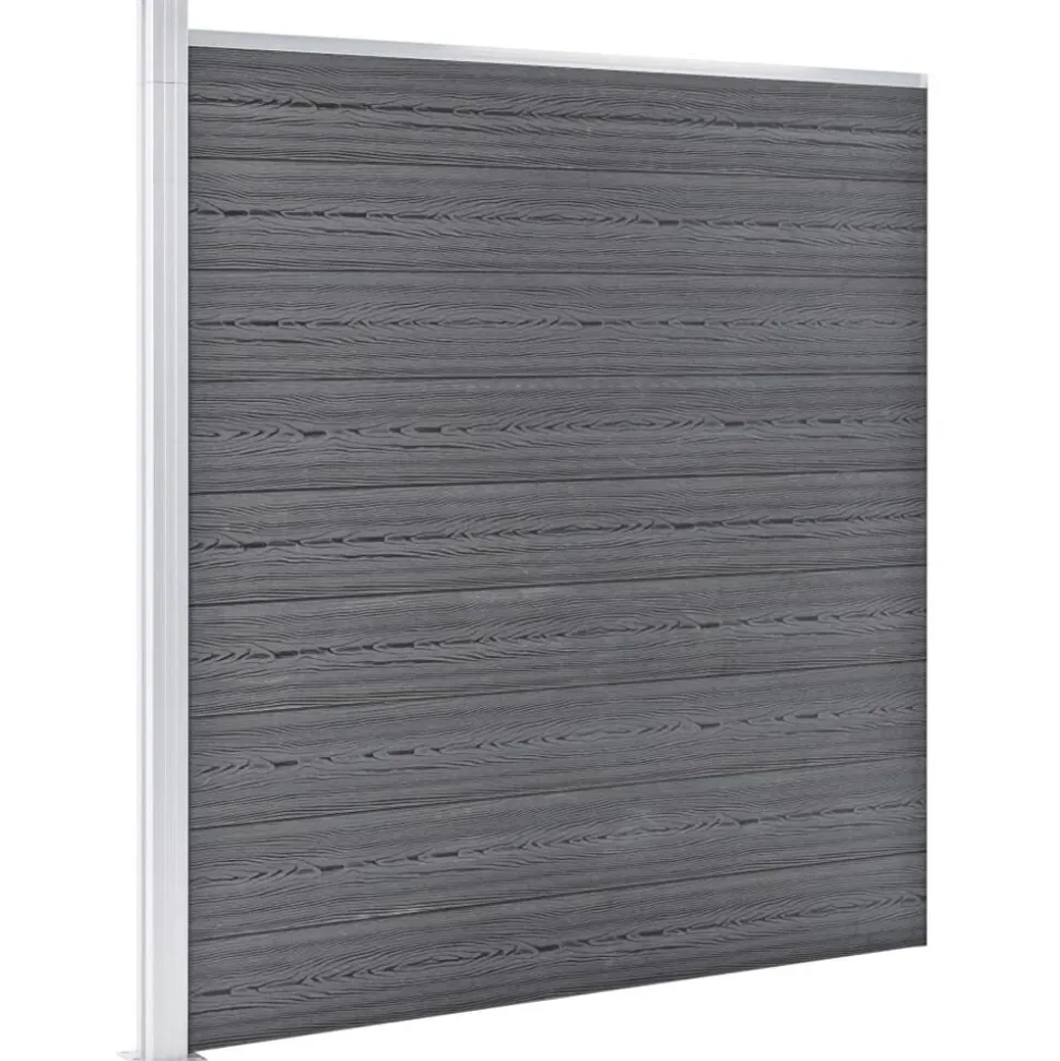 vidaXL Schutting 699x186 cm HKC grijs