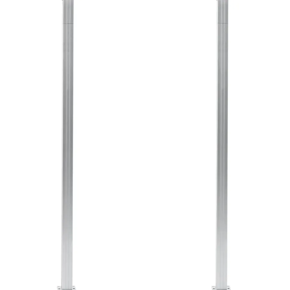 vidaXL Schuttingpalen 2 st 185 cm aluminium