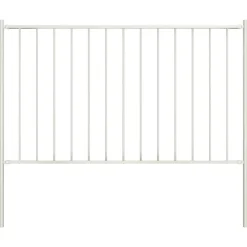 vidaXL Schuttingpaneel Woerden met stalen palen 1,7 x 0,75 m wit