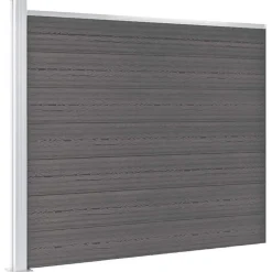 vidaXL Schuttingpaneel 175x146 cm HKC grijs