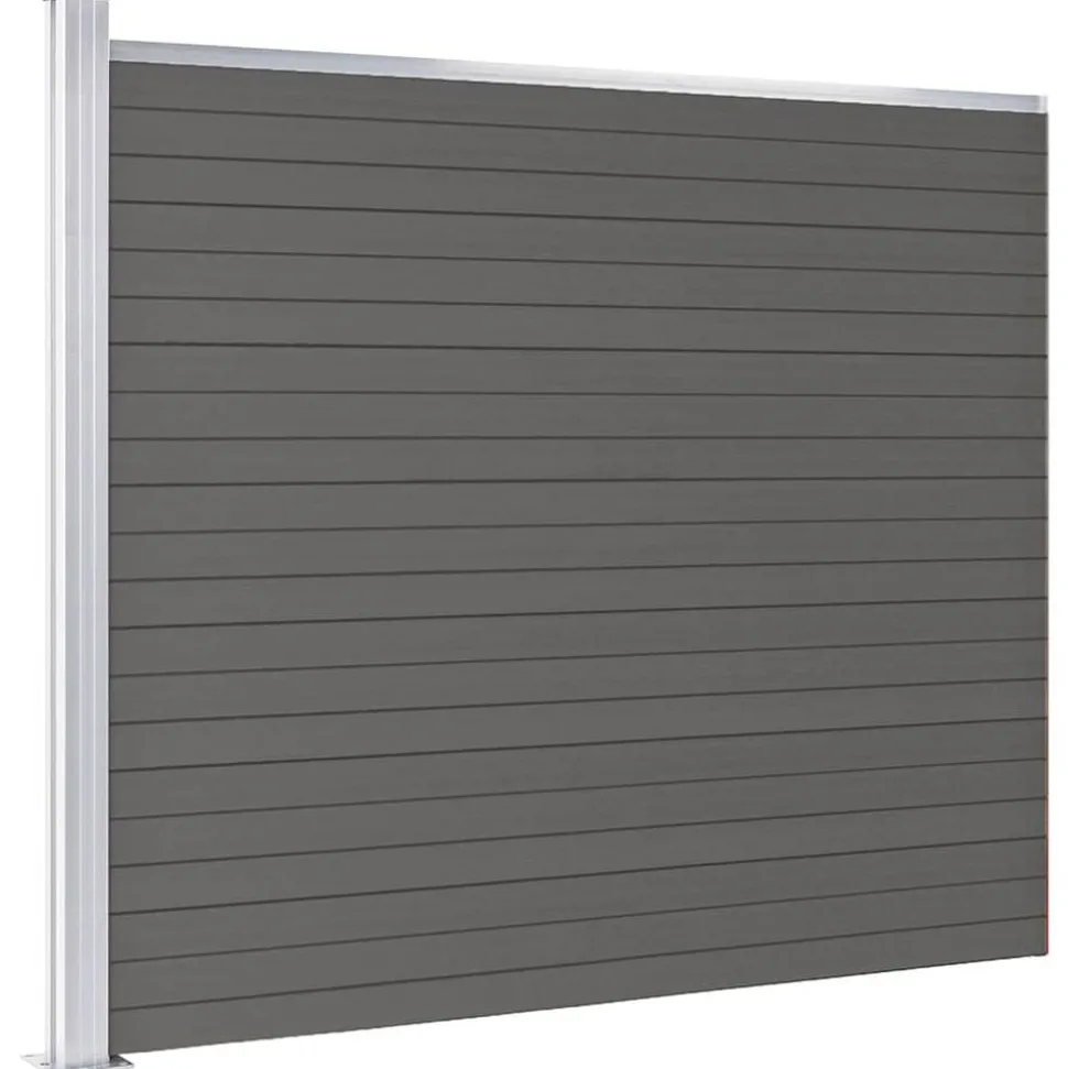 vidaXL Schuttingpaneel 175x146 cm HKC grijs