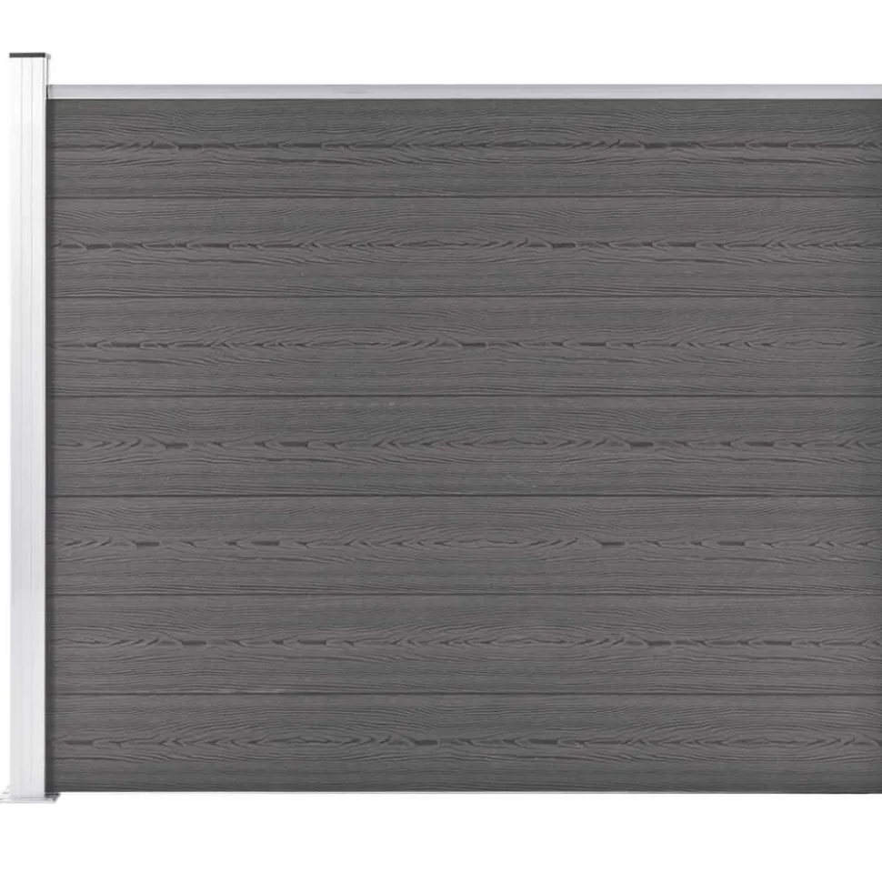 vidaXL Schuttingpaneel 175x146 cm HKC grijs