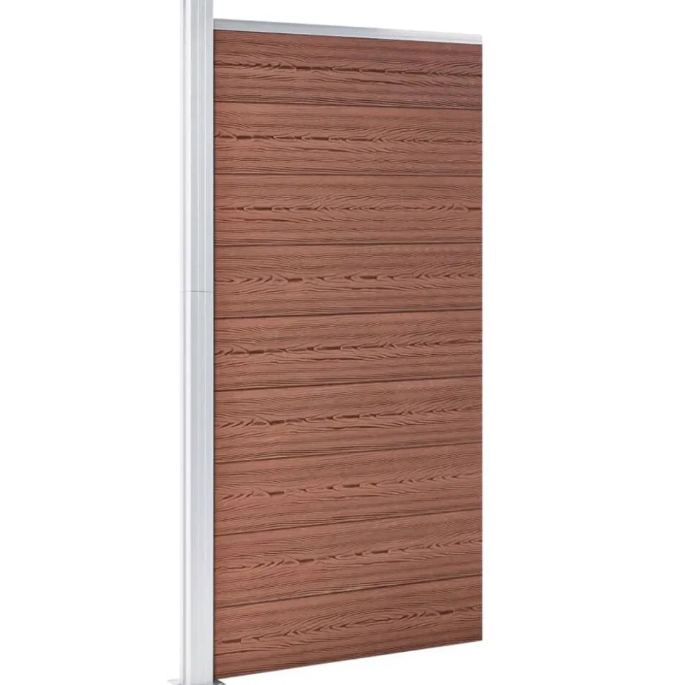 vidaXL Schuttingpaneel 95x186 cm HKC bruin