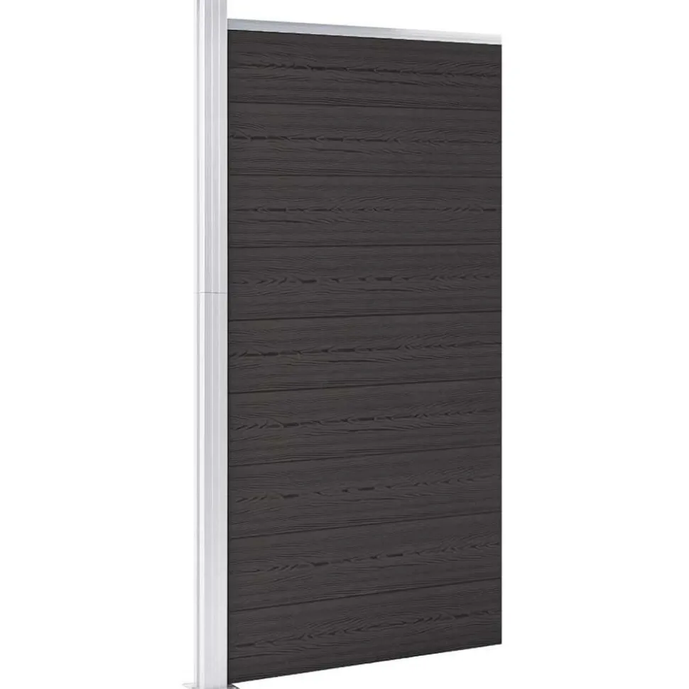 vidaXL Schuttingpaneel 95x186 cm HKC zwart