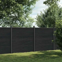 vidaXL Schuttingpaneel 353x186 cm HKC grijs