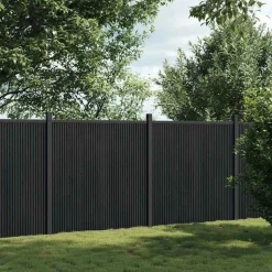 vidaXL Schuttingpaneel 353x186 cm HKC grijs