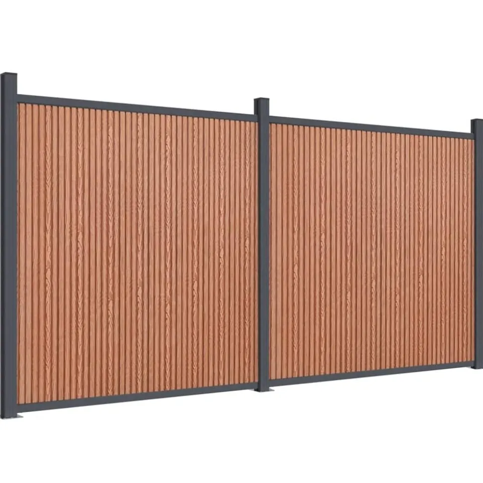 vidaXL Schuttingpaneel 353x186 cm HKC bruin