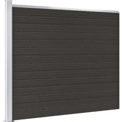 vidaXL Schuttingpaneel 175x146 cm HKC zwart