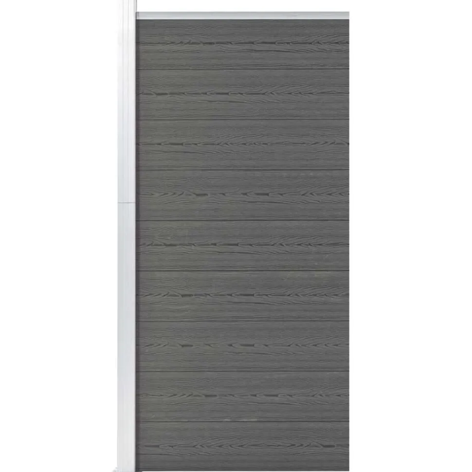 vidaXL Schuttingpaneel 95x186 cm HKC grijs