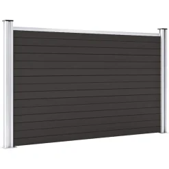 vidaXL Schuttingpaneel 180x105 cm HKC zwart