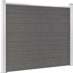 vidaXL Schuttingpaneel 180x146 cm HKC grijs