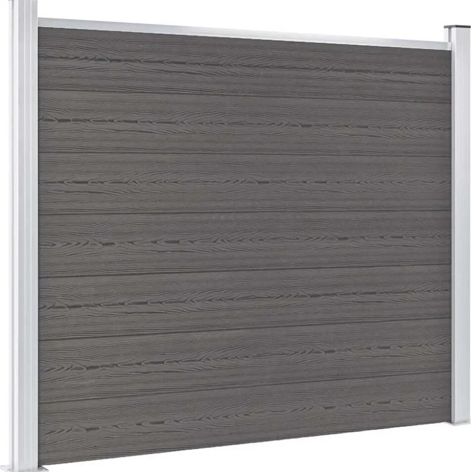 vidaXL Schuttingpaneel 180x146 cm HKC grijs