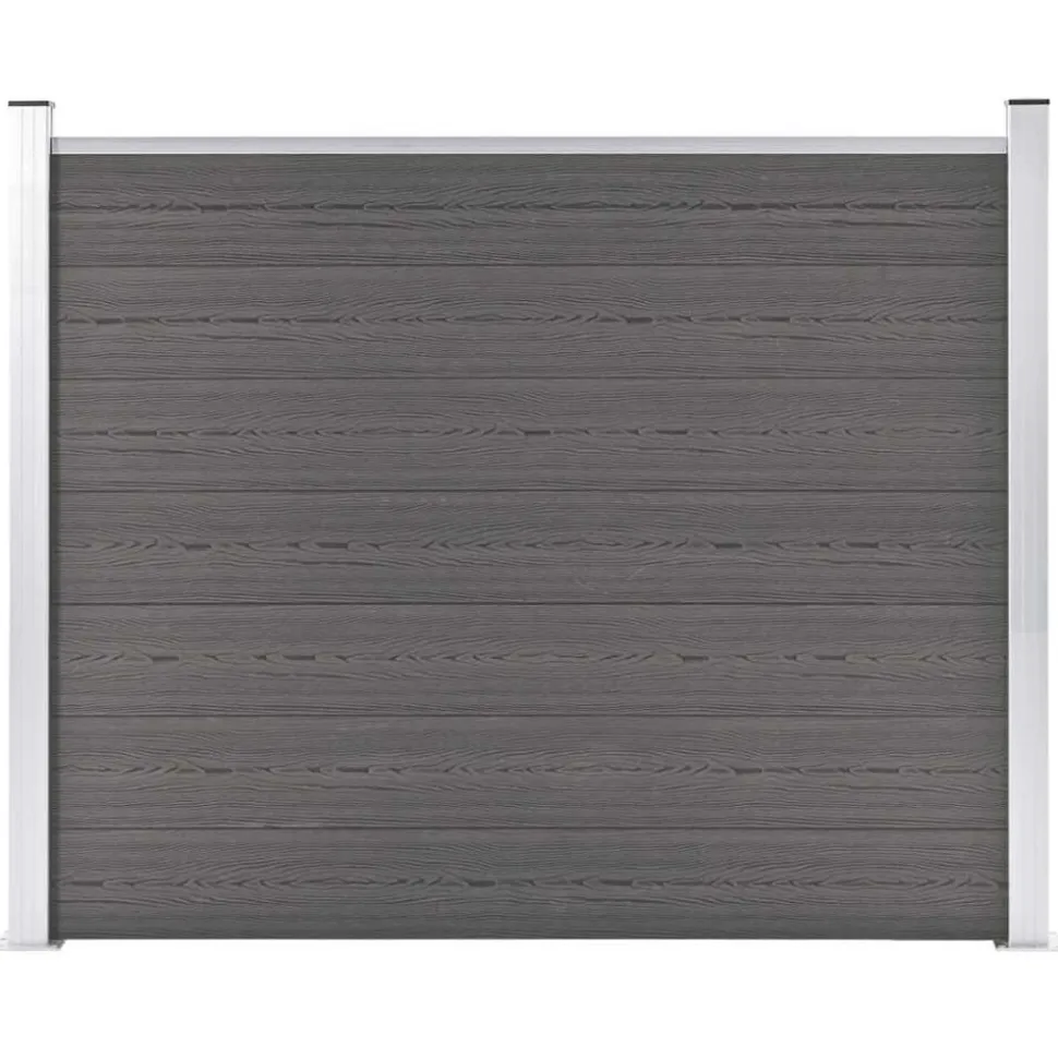 vidaXL Schuttingpaneel 180x146 cm HKC grijs