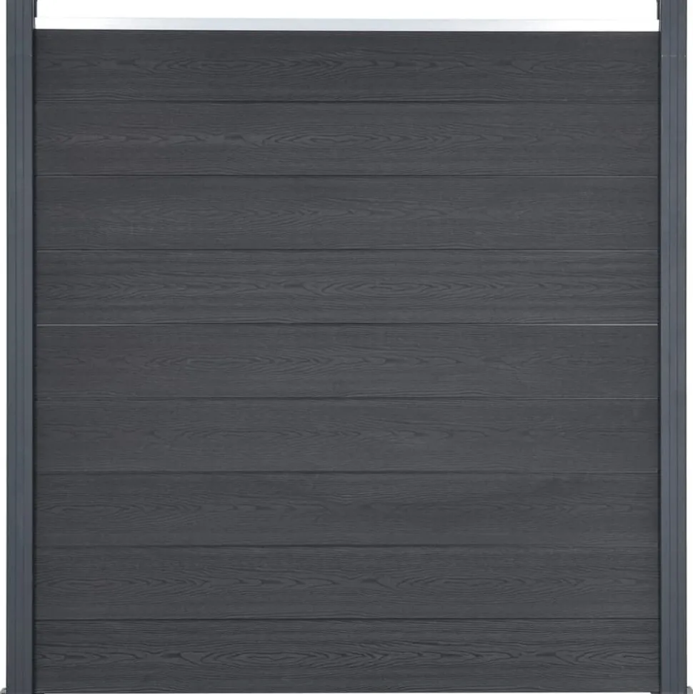 vidaXL Schuttingpaneelset 180x186 cm HKC grijs