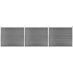 vidaXL Schuttingpanelenset 526x146 cm HKC grijs