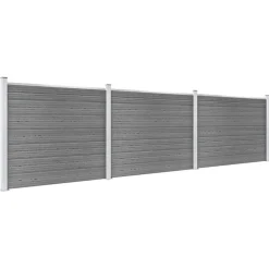 vidaXL Schuttingpanelenset 526x146 cm HKC grijs