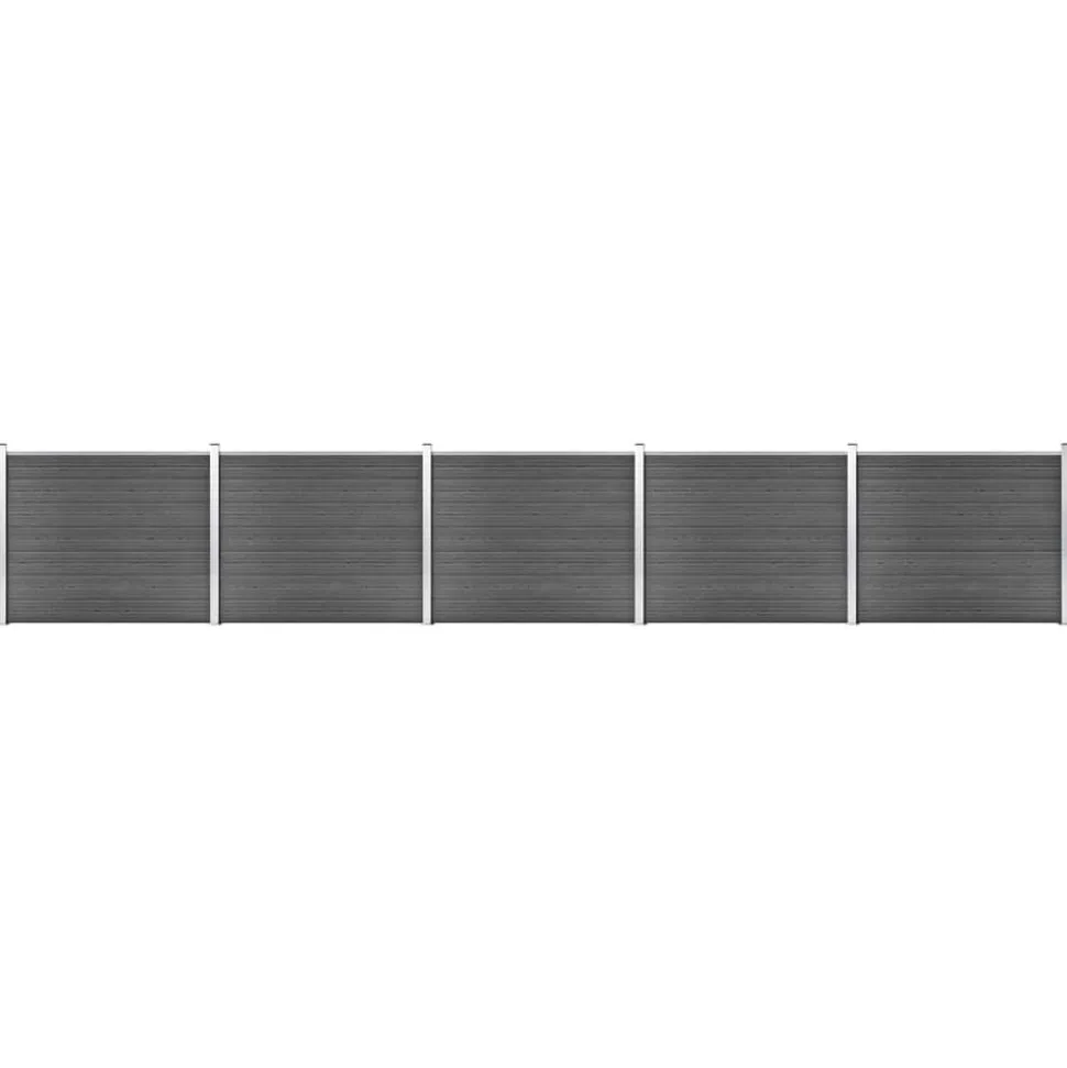 vidaXL Schuttingpanelenset 872x146 cm HKC zwart