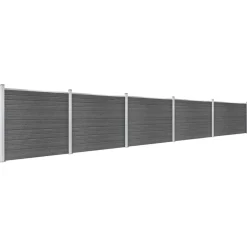 vidaXL Schuttingpanelenset 872x146 cm HKC zwart