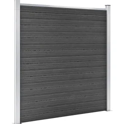 vidaXL Schuttingpanelenset 1391x186 cm HKC zwart