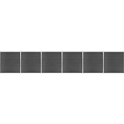 vidaXL Schuttingpanelenset 1045x186 cm HKC zwart
